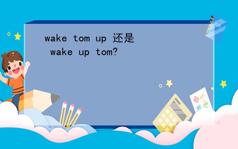 wake tom up 还是 wake up tom?