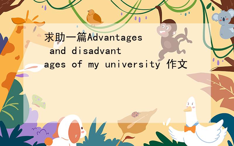 求助一篇Advantages and disadvantages of my university 作文