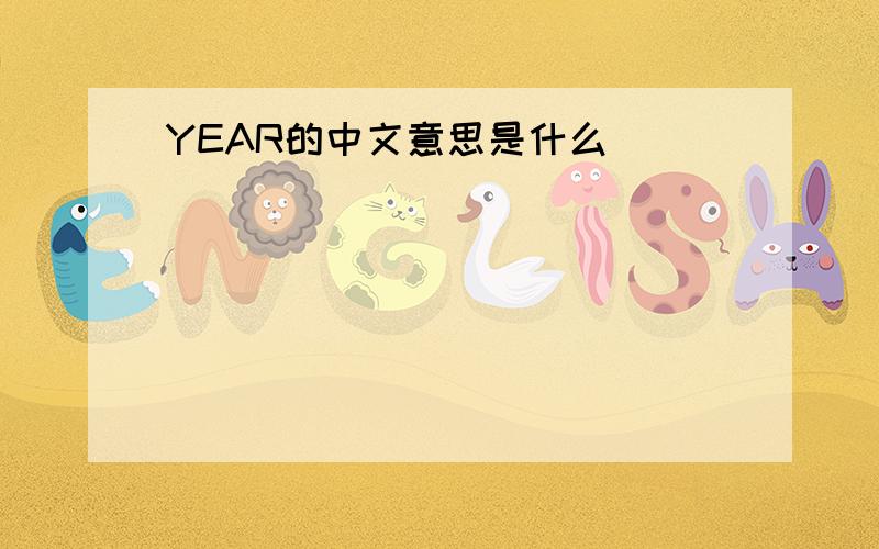 YEAR的中文意思是什么