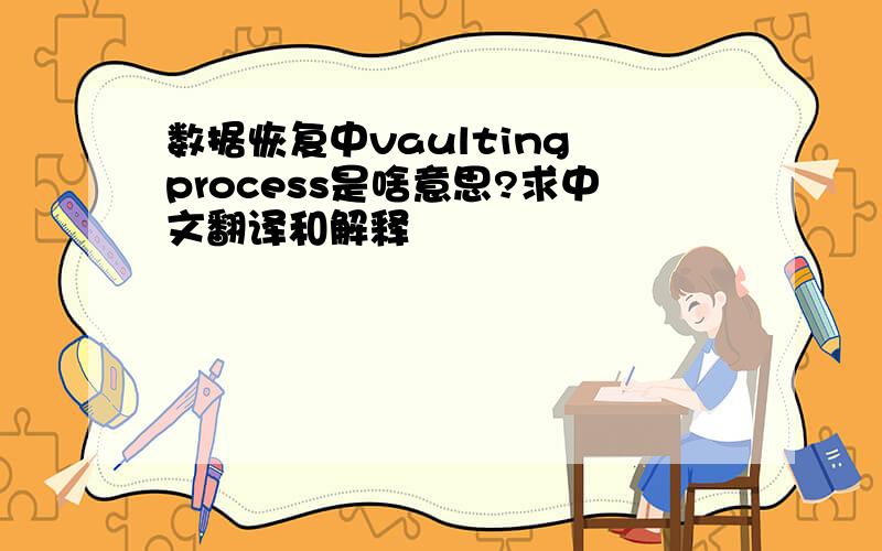 数据恢复中vaulting process是啥意思?求中文翻译和解释